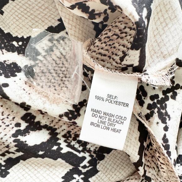 LULUS Let's Snake a Deal Collared Midi Shirt Dress Small S - Picture 10 of 11